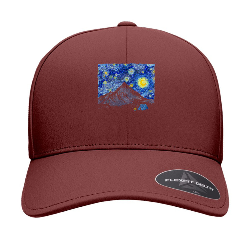 Starry Night Camping Scene Seamless Cap by vucongha | Artistshot