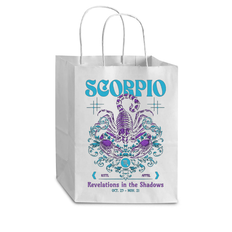 Zodiac Scorpio Vintage Cub Paper Bag - 8 X 4 1/2 X 10 1/4 | Artistshot