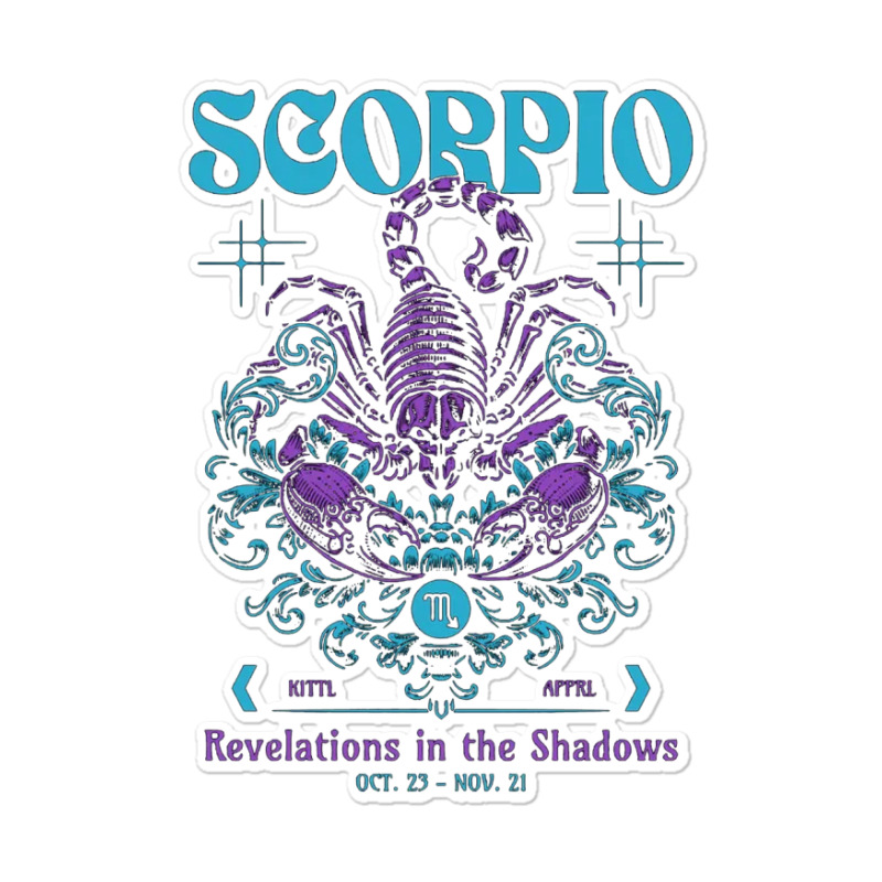 Zodiac Scorpio Vintage Sticker | Artistshot