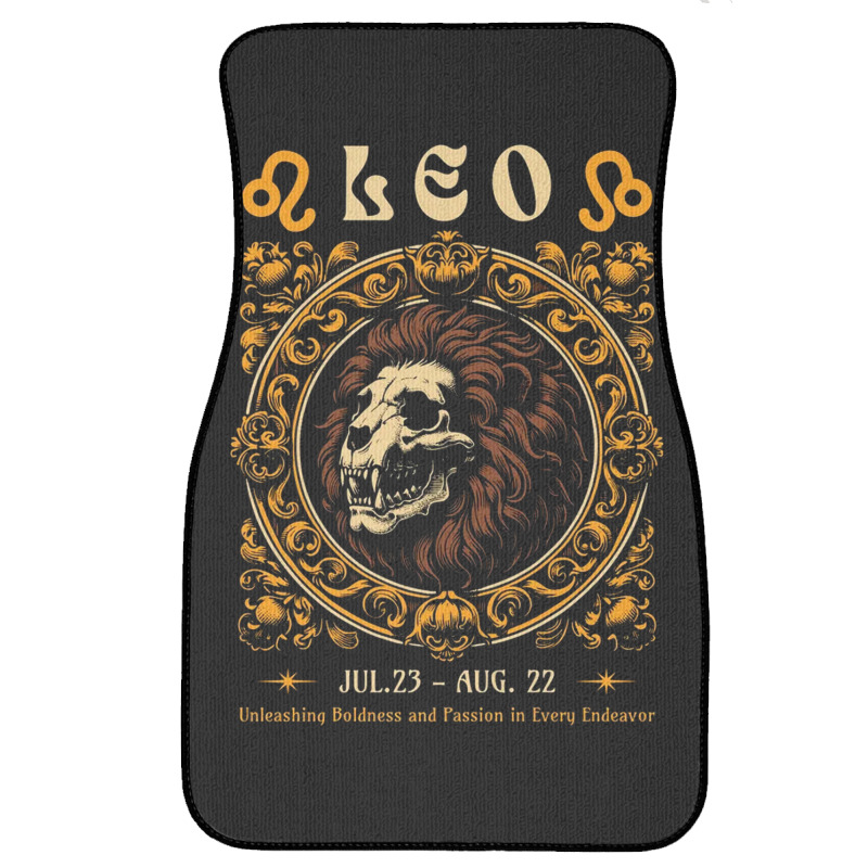 Zodiac Skull Lion Leo Vintage Front Car Mat | Artistshot