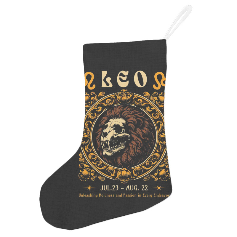 Zodiac Skull Lion Leo Vintage Holiday Stocking | Artistshot