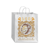 Zodiac Skull Lion Leo Vintage Debie Paper Bag - 10 X 5 X 13 | Artistshot