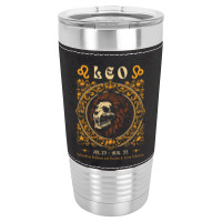 Zodiac Skull Lion Leo Vintage Leatherette Tumbler | Artistshot