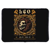 Zodiac Skull Lion Leo Vintage Rectangle Patch | Artistshot