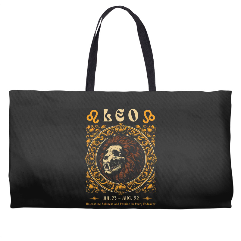 Zodiac Skull Lion Leo Vintage Weekender Totes | Artistshot