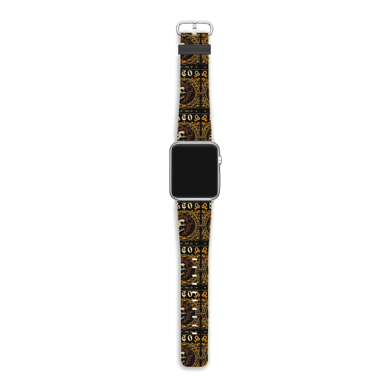 Zodiac Skull Lion Leo Vintage Apple Watch Band | Artistshot