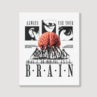 Always Use Your Brain Portrait Canvas Print | Artistshot