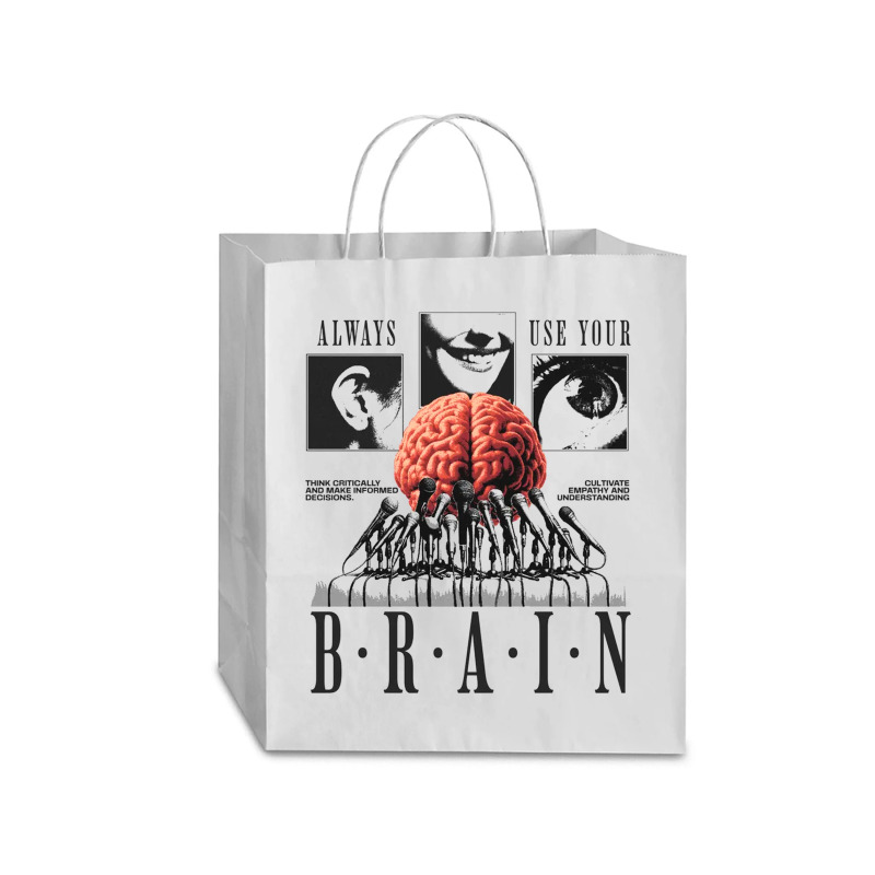 Always Use Your Brain Traveler Paper Bag -13 X 6 X 15 3/4 | Artistshot