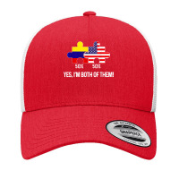 Half American Half Colombian Flag Combined Map Colombia Usa T Shirt Yupoong Trucker Cap | Artistshot