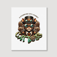 Cat Boss, A Steampunk Cat's Journey Portrait Canvas Print | Artistshot