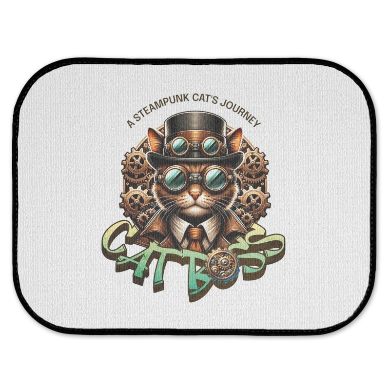 Cat Boss, A Steampunk Cat's Journey Rear Car Mat | Artistshot