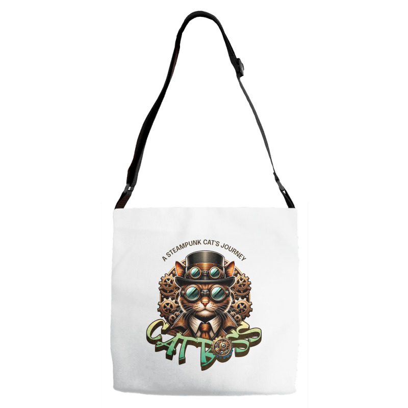 Cat Boss, A Steampunk Cat's Journey Adjustable Strap Totes | Artistshot