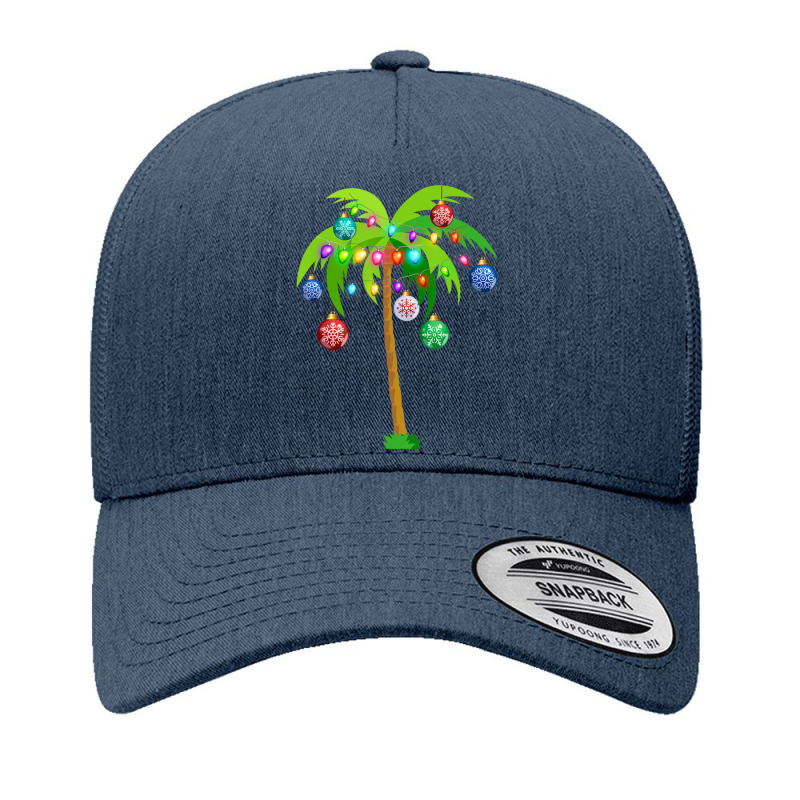 Christmas Lights Palm Tree Hawaii Beach Tropical Xmas Yupoong Trucker Cap by cm-arts | Artistshot