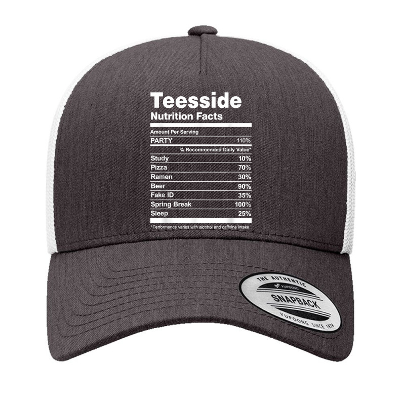 Teesside Nutrition Facts College University T Shirt Yupoong Trucker Cap by hankeajrippleex5 | Artistshot