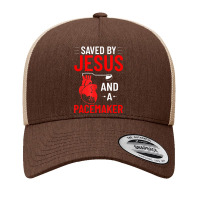 Saved By Jesus And A Pacemaker Heart Disease Awareness Yupoong Trucker Cap | Artistshot