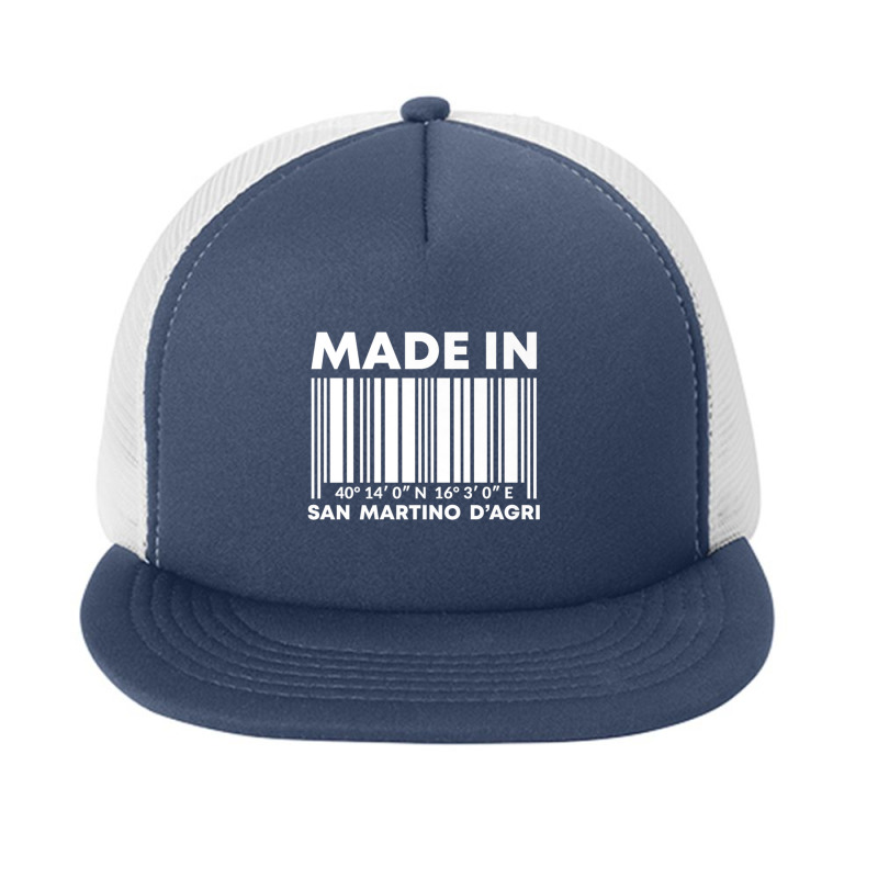 Made In San Martino D'agri Barcode Premium T Shirt Foam Snapback hat by cm-arts | Artistshot