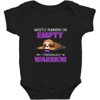 Funny Sloth Mostly Running On Empty Fibromyalgia Warrior Baby Bodysuit | Artistshot