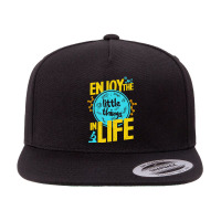 Biology Little Things In Life Biologist Microscope 5 Panel Snapback Cap | Artistshot