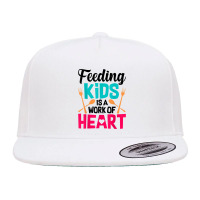 Feeding Kids Cute Lunch Ladies Back To School Novelty 5 Panel Snapback Cap | Artistshot