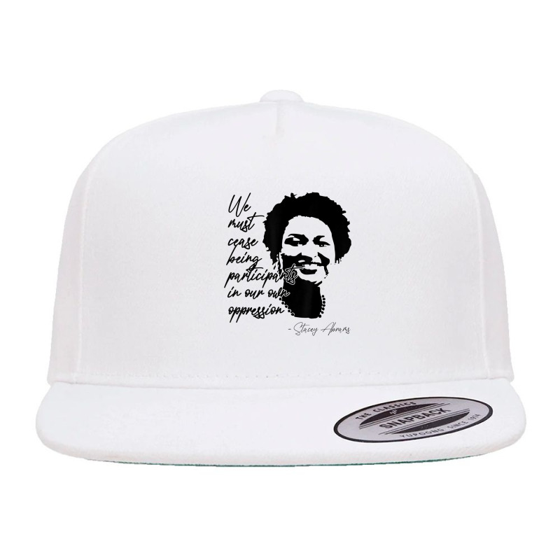 Stacey Abrams Portrait Progressive Georgia Vote Quote 5 panel snapback cap by Min01 | Artistshot