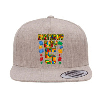 5th Birthday Master Builder 5 Years Old Block Building Boys 5 Panel Snapback Cap | Artistshot