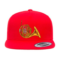 French Horn Instrument Music 5 Panel Snapback Cap | Artistshot