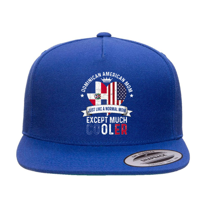 Dominican American Mom Mothers Day Mama Dominican Flag 5 panel snapback cap by Color | Artistshot