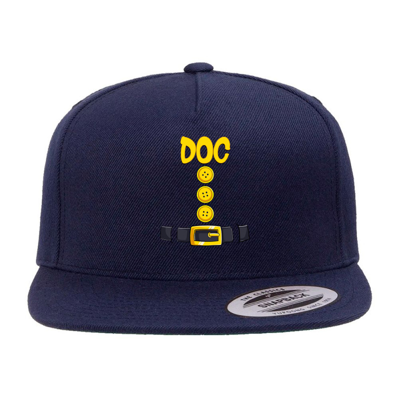 Doc Halloween Dwarf Costume Color Matching 5 Panel Snapback Cap | Artistshot