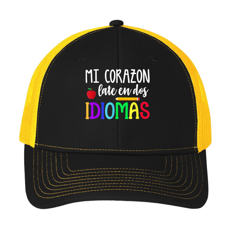 Mi Corazon Late En Dos Idiomas Bilingual T Shirt Pa Trucker Cap by cm-arts | Artistshot