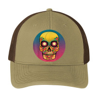 Vintage Sugar Skull Hand Illustration Calavera Pa Trucker Cap | Artistshot