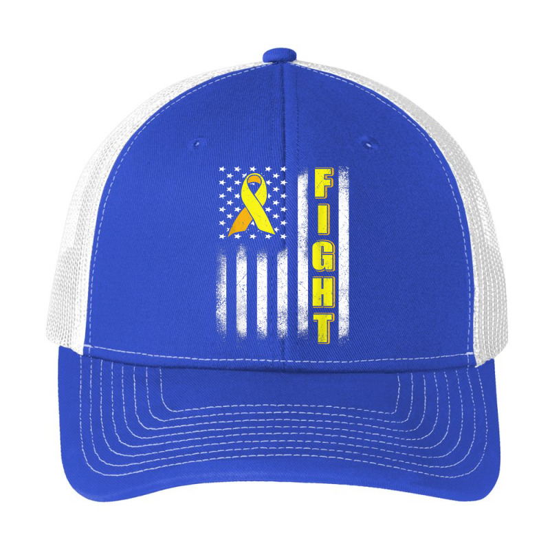 Bone Cancer Fight Sarcoma Cancer Awareness American Flag Pa Trucker Cap by Dapper | Artistshot