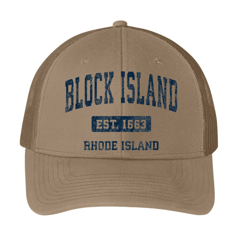 Block Island Rhode Island Ri Vintage Athletic Sports Design Pa Trucker Cap by Deluxe | Artistshot