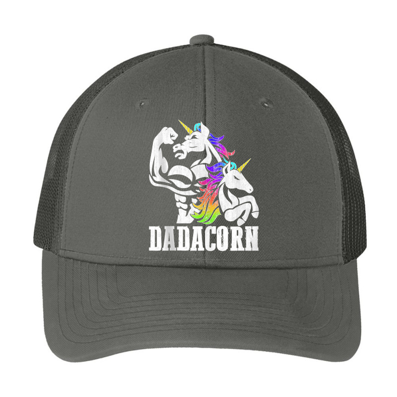 Manly Unicorn Muscle Dad And Daughter Dadacorn Fathers Day Tank Top Pa Trucker Cap | Artistshot