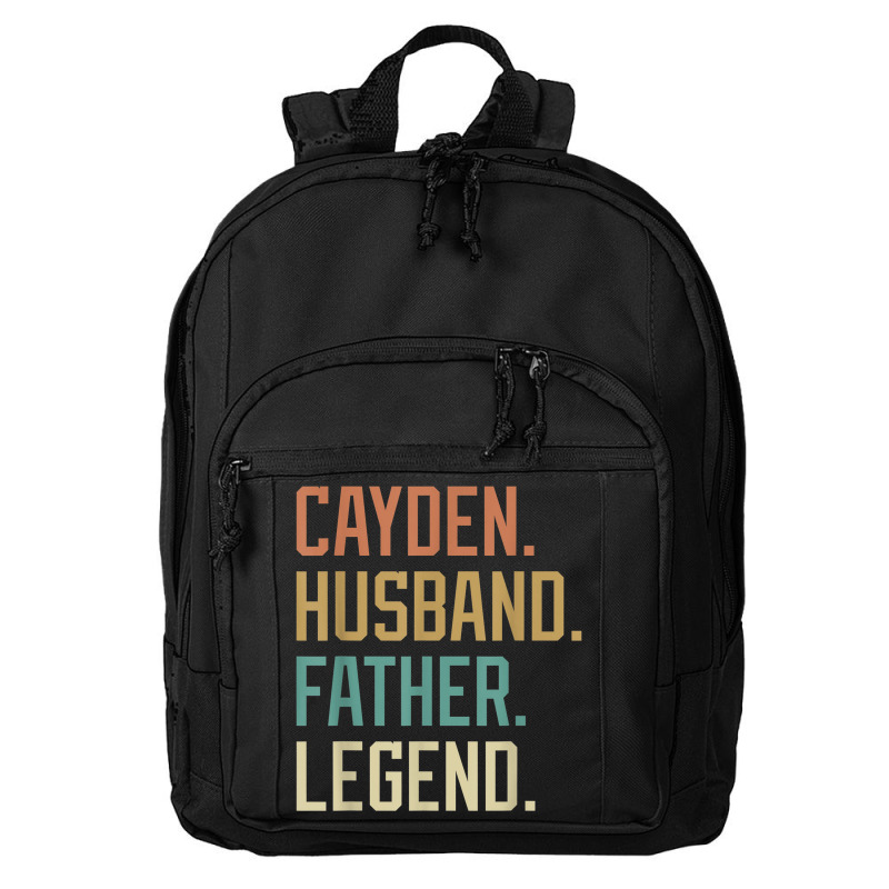 Cayden Husband Father Legend Father's Day Retro Basic Backpack | Artistshot