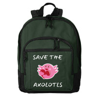 Save The Axolotls  For Animals Lovers Basic Backpack | Artistshot