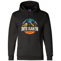 Interlaken Switzerland Vintage Mountain Sunset Champion Hoodie | Artistshot