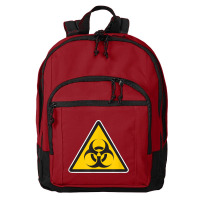 Yellow Biohazard Warning Sign Zombie Infected T Shirt Basic Backpack | Artistshot