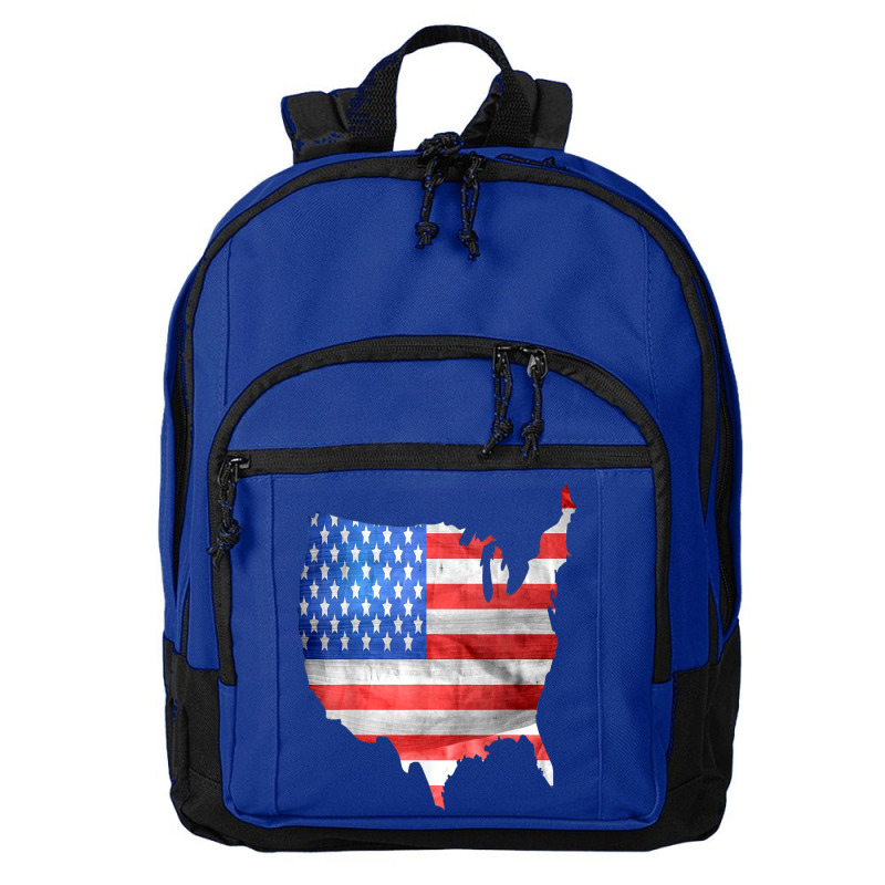 Usa Flag On Usa Map Basic Backpack | Artistshot