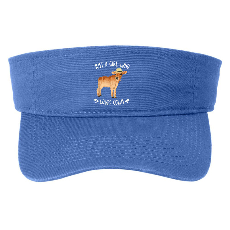 Fun Cute Just A Girl Who Loves Cows Fashion Visor by MadisonDesign | Artistshot