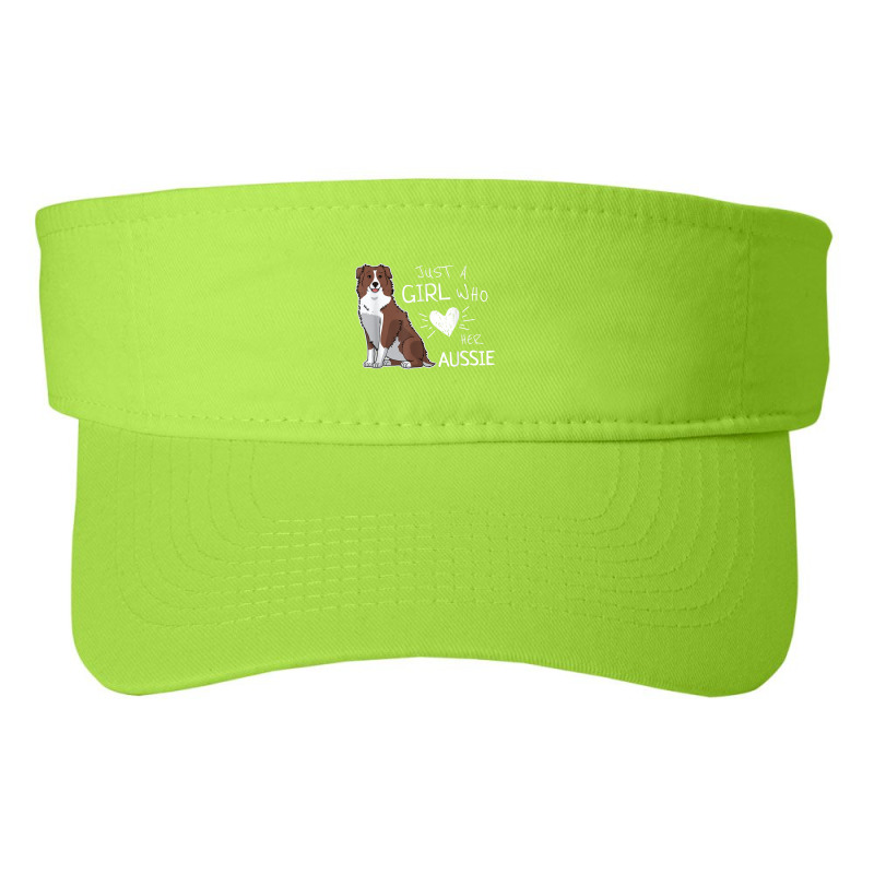 Just A Girl Who Loves Her Australian Shepherd Dog Puppy Love Fashion Visor by Juan-Design | Artistshot