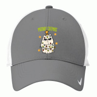 Cute Meowy Catmas Christmas Cat Tangled Up In Lights T Shirt Nike Dri-fit Cap | Artistshot