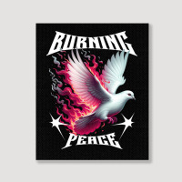 Burning Peage Portrait Canvas Print | Artistshot