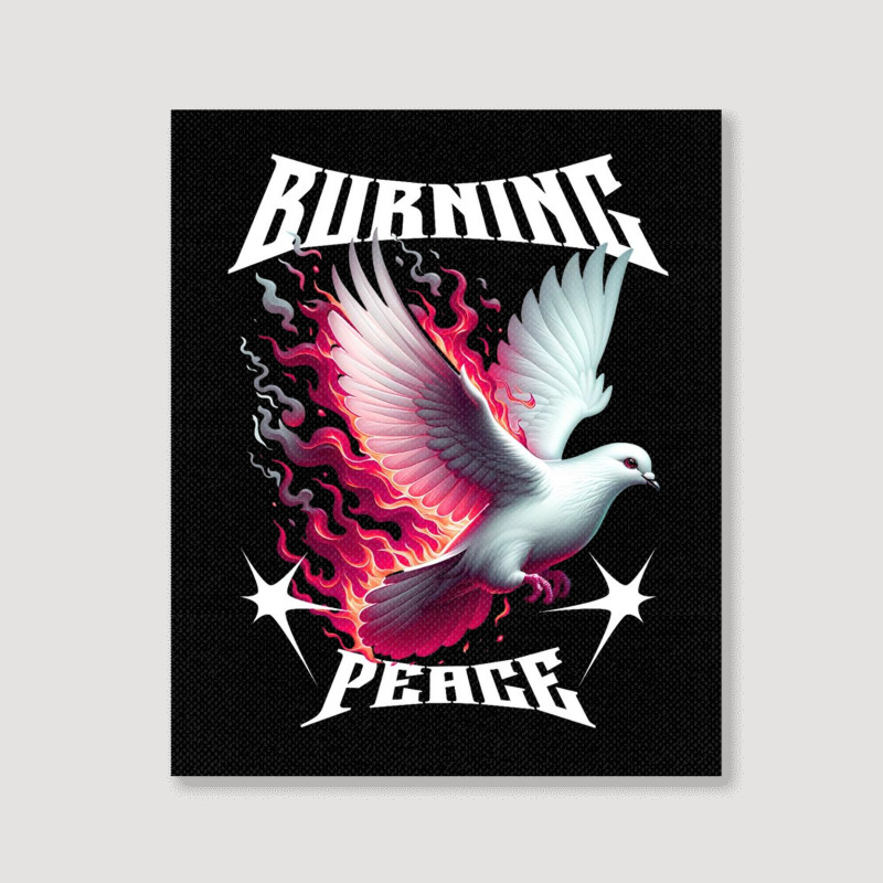 Burning Peage Portrait Canvas Print | Artistshot