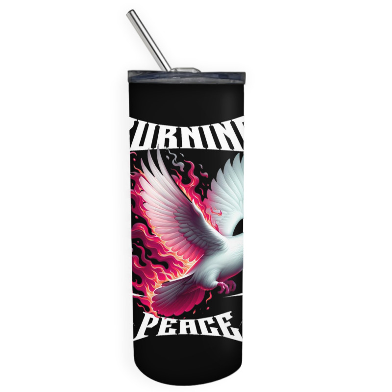 Burning Peage Skinny Tumbler | Artistshot