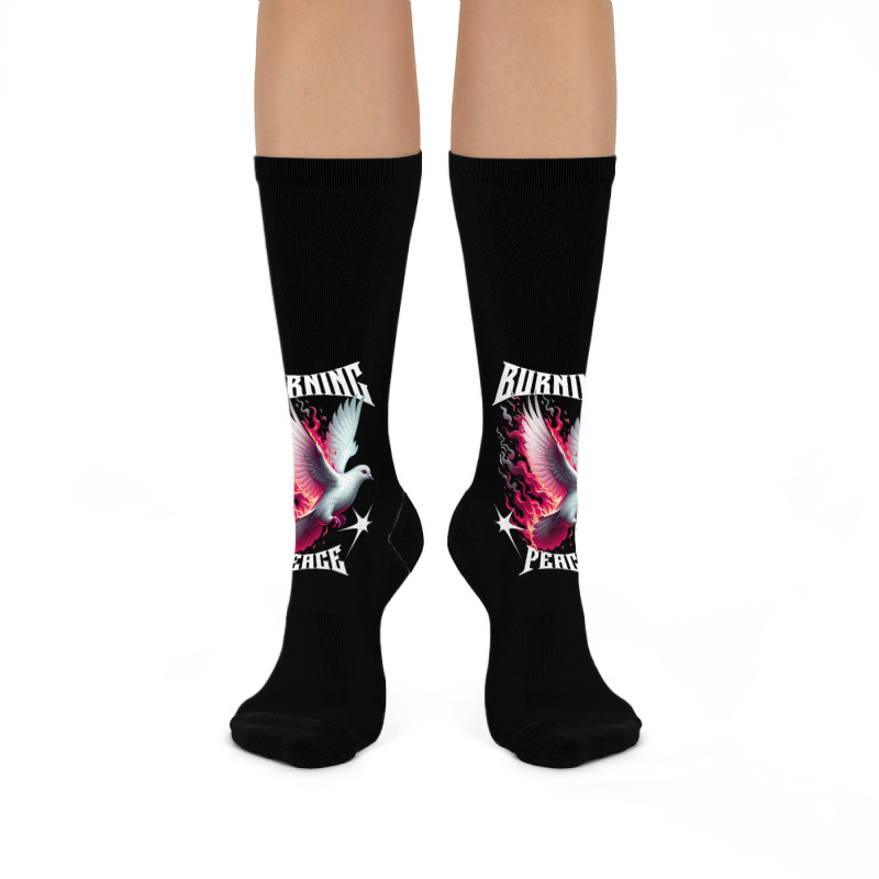 Burning Peage Crew Socks | Artistshot