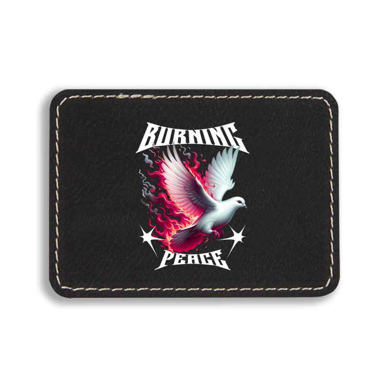 Burning Peage Rectangle  Leatherette Patch | Artistshot