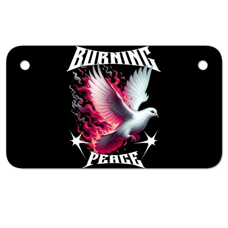 Burning Peage Motorcycle License Plate | Artistshot