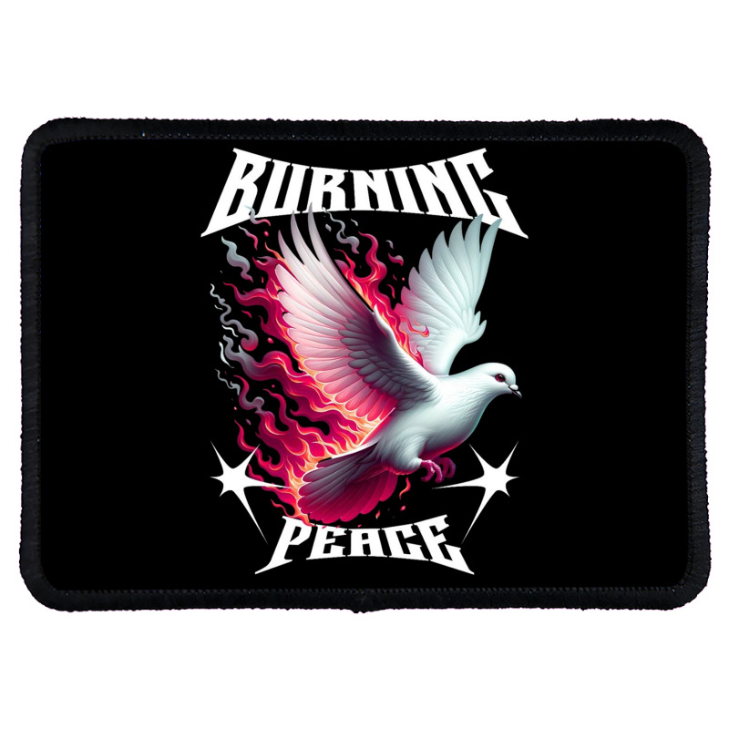 Burning Peage Rectangle Patch | Artistshot