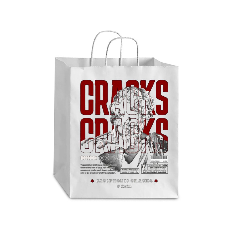 Cacophonic Cracks Debie Paper Bag - 10 X 5 X 13 | Artistshot