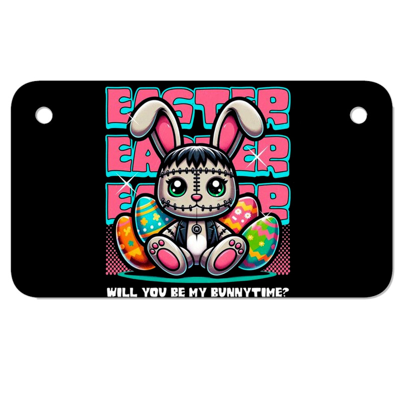 Easter Bunnytime Motorcycle License Plate | Artistshot